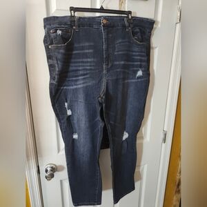 Distressed Blue Denim Jeans